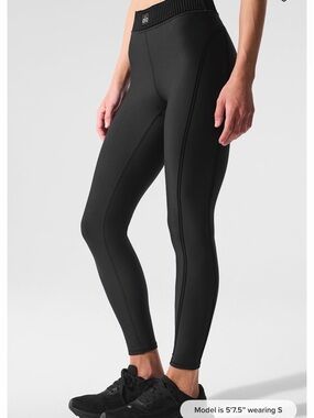 ALO Yoga Black High-Rise Sculpt Leggings with Contour Seams